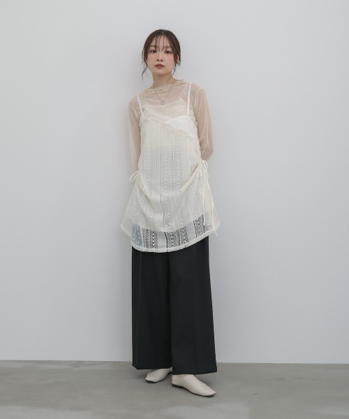 Bab(バブ)の「レースドッキングミニキャミワンピース(ワンピース・レディース・ホワイト系その他/モカ/ブラック・M)」の20枚目の写真