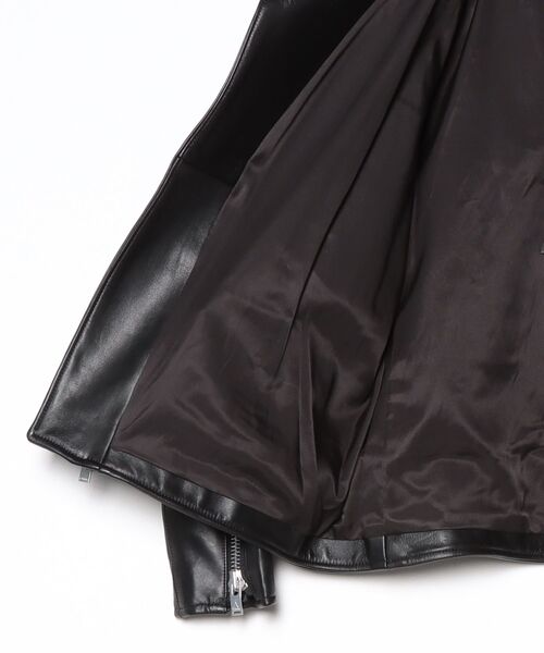 A LEATHER（エーレザー）の「A LEATHER MOTO JACKET (AMJ2401)（その他アウター・メンズ・キャメル/ブラック・56/54/58）」の3枚目の写真