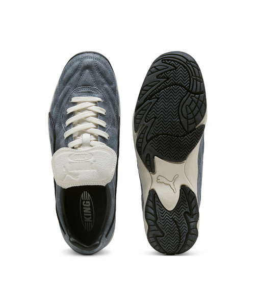 PUMA(プーマ)の「PUMA プーマ ユニセックス キング インドア プレミアム スニーカー(スニーカー・メンズ・ブラック×ホワイト/ライトインディゴブルー・26.5cm/25.5cm/22.0cm/26.0cm/25.0cm/24.0cm/23.0cm/24.5cm/23.5cm/22.5cm/28.0cm/27.0cm/28.5cm/27.5cm)」の13枚目の写真