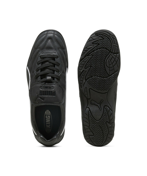 PUMA(プーマ)の「PUMA プーマ ユニセックス キング インドア プレミアム スニーカー(スニーカー・メンズ・ブラック×ホワイト/ライトインディゴブルー・26.5cm/25.5cm/22.0cm/26.0cm/25.0cm/24.0cm/23.0cm/24.5cm/23.5cm/22.5cm/28.0cm/27.0cm/28.5cm/27.5cm)」の5枚目の写真