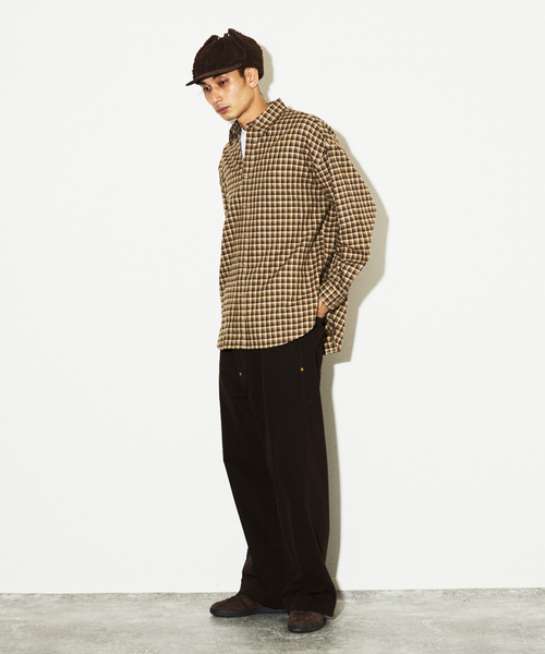 JOURNAL STANDARD（ジャーナルスタンダード）の「STILL AUTHENTIC / スティルオーセンティック ネル レギュラーカラーシャツ（シャツ/ブラウス・メンズ・ネイビー/ブラウン/グリーン/ダークブルー・SMALL/MEDIUM/LARGE）」の9枚目の写真