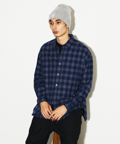 JOURNAL STANDARD（ジャーナルスタンダード）の「STILL AUTHENTIC / スティルオーセンティック ネル レギュラーカラーシャツ（シャツ/ブラウス・メンズ・ネイビー/ブラウン/グリーン/ダークブルー・SMALL/MEDIUM/LARGE）」の15枚目の写真