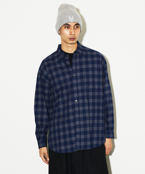 JOURNAL STANDARD（ジャーナルスタンダード）の「STILL AUTHENTIC / スティルオーセンティック ネル レギュラーカラーシャツ（シャツ/ブラウス・メンズ・ネイビー/ブラウン/グリーン/ダークブルー・SMALL/MEDIUM/LARGE）」の20枚目の写真