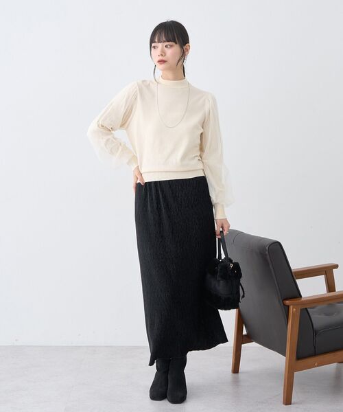 セール】シャイニーベロアスカート（スカート）｜earth music&ecology