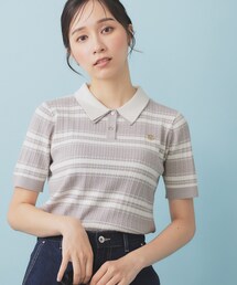 index（インデックス）の「ランダムボーダーケーブルポロニット【洗濯機洗い可/抗ピル】（ニット/セーター）」