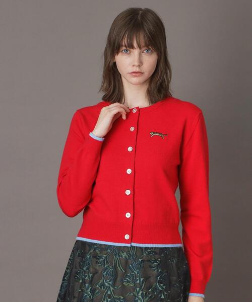 DRESSTERIOR（ドレステリア）の「◆【CLASSY．12月号掲載】タイガーエンブロイダリークルーネックカーディガン（カーディガン/ボレロ・レディース・ベージュ/グレー/ブラック/イエロー系その他/レッド系1/グレー系4・34/36/38/40）」の6枚目の写真