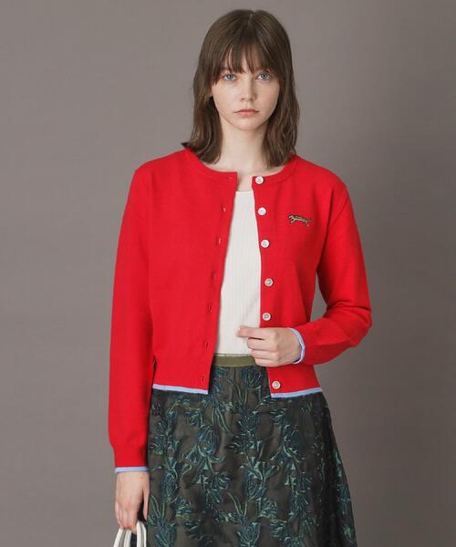 DRESSTERIOR（ドレステリア）の「◆【CLASSY．12月号掲載】タイガーエンブロイダリークルーネックカーディガン（カーディガン/ボレロ・レディース・ベージュ/グレー/ブラック/イエロー系その他/レッド系1/グレー系4・34/36/38/40）」の18枚目の写真