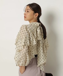 JUSGLITTY（ジャスグリッティー）の「ラッフルシャツブラウス（シャツ/ブラウス・レディース）」