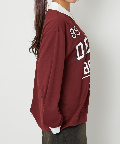 セール】《衿付き×メッシュ》レディース カレッジロゴ プル