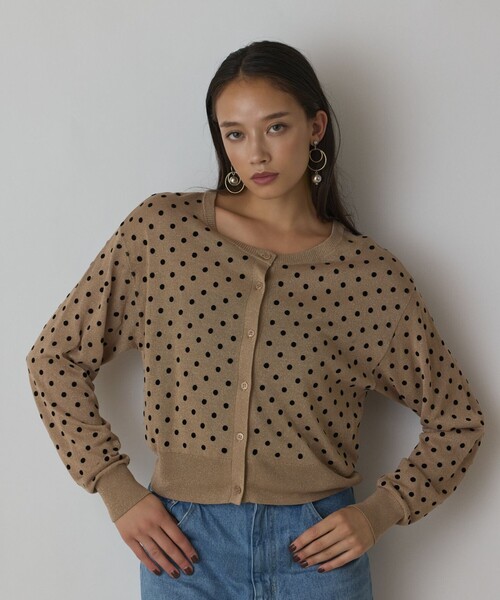 Diagram♡ドットフロッキーニット カーディガン ドットフロッキーニットカーディガン（カーディガン/ボレロ）｜Diagram