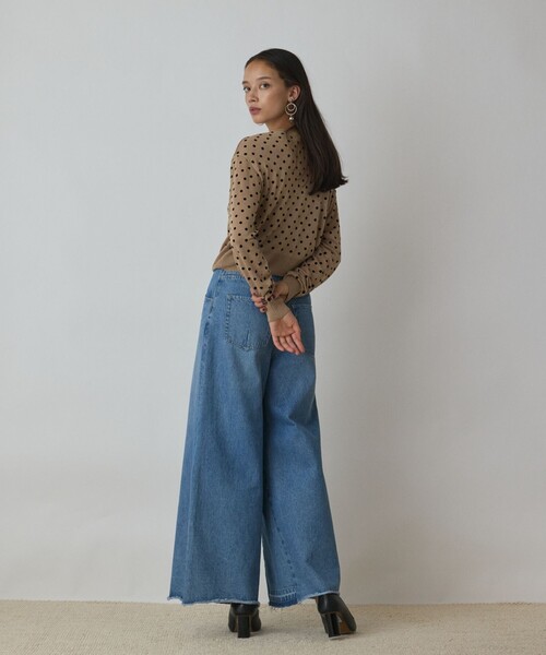 Diagram（ダイアグラム）の「ドットフロッキーニットカーディガン（カーディガン/ボレロ・レディース・ブラック/ゴールド/シルバー・36）」の17枚目の写真