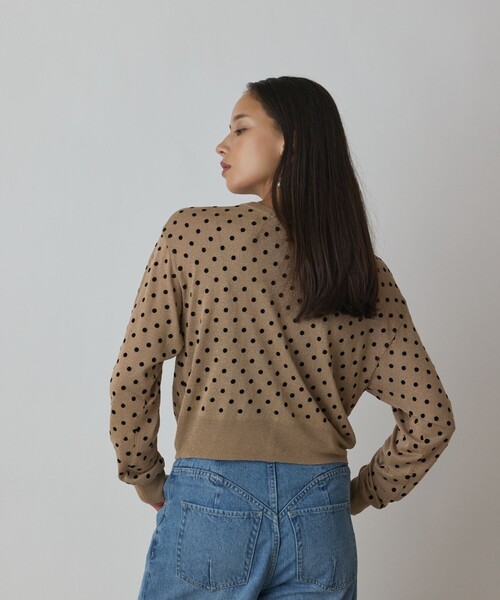 Diagram（ダイアグラム）の「ドットフロッキーニットカーディガン（カーディガン/ボレロ・レディース・ブラック/ゴールド/シルバー・36）」の20枚目の写真