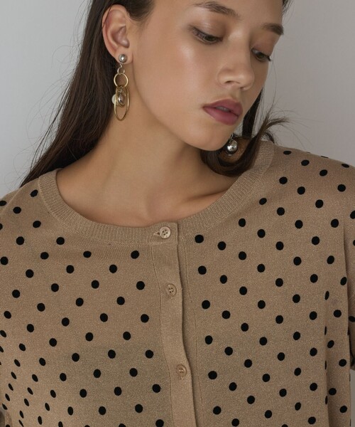 Diagram（ダイアグラム）の「ドットフロッキーニットカーディガン（カーディガン/ボレロ・レディース・ブラック/ゴールド/シルバー・36）」の21枚目の写真