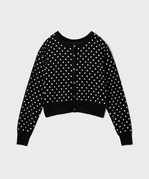 Diagram（ダイアグラム）の「ドットフロッキーニットカーディガン（カーディガン/ボレロ・レディース・ブラック/ゴールド/シルバー・36）」の10枚目の写真
