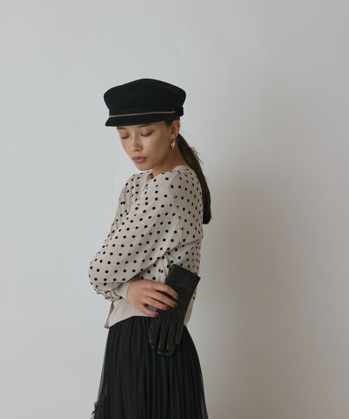 Diagram（ダイアグラム）の「ドットフロッキーニットカーディガン（カーディガン/ボレロ・レディース・ブラック/ゴールド/シルバー・36）」の13枚目の写真