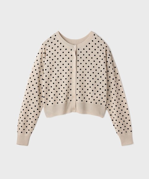 Diagram（ダイアグラム）の「ドットフロッキーニットカーディガン（カーディガン/ボレロ・レディース・ブラック/ゴールド/シルバー・36）」の15枚目の写真