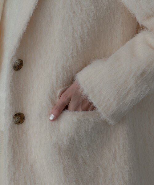 GALLEST（ギャレスト）の「シャギージャケット（テーラードジャケット・レディース・オリーブ/オフホワイト・38/36）」の10枚目の写真