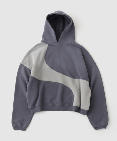 ERL（イーアールエル）の「MEN VENICE CHECKER SLEEVE HOODIE KN