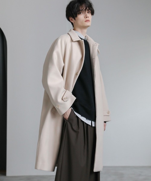 ASTRONOMY（アストロノミー）の「ビッグシルエット2way比翼メルトンステンカラーコート（ステンカラーコート・メンズ・モカ・M/S/XL/L）」の10枚目の写真