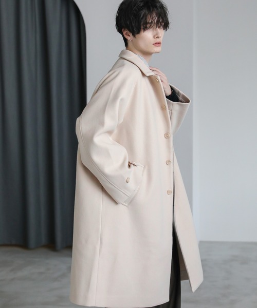 ASTRONOMY（アストロノミー）の「ビッグシルエット2way比翼メルトンステンカラーコート（ステンカラーコート・メンズ・モカ・M/S/XL/L）」の11枚目の写真