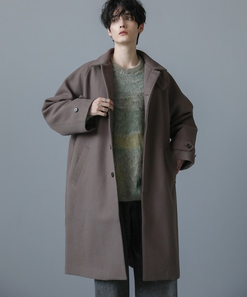 ASTRONOMY（アストロノミー）の「ビッグシルエット2way比翼メルトンステンカラーコート（ステンカラーコート・メンズ・モカ・M/S/XL/L）」の4枚目の写真