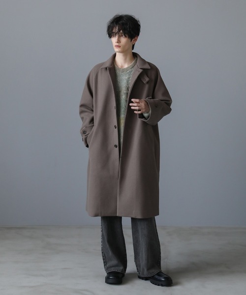 ASTRONOMY（アストロノミー）の「ビッグシルエット2way比翼メルトンステンカラーコート（ステンカラーコート・メンズ・モカ・M/S/XL/L）」の5枚目の写真
