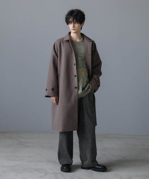 ASTRONOMY（アストロノミー）の「ビッグシルエット2way比翼メルトンステンカラーコート（ステンカラーコート・メンズ・モカ・M/S/XL/L）」の7枚目の写真