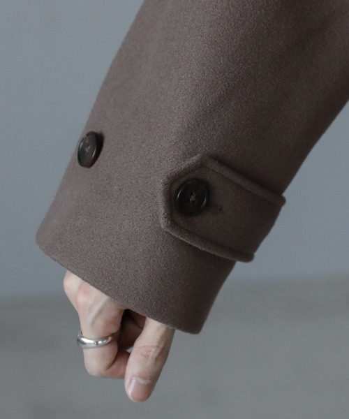 ASTRONOMY（アストロノミー）の「ビッグシルエット2way比翼メルトンステンカラーコート（ステンカラーコート・メンズ・モカ・M/S/XL/L）」の21枚目の写真