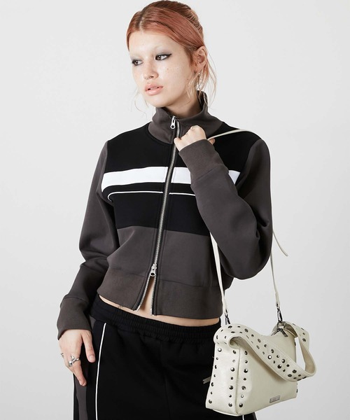 led.tokyo(レッドトウキョウ)の「【led.tokyo】2WAY STUDS BAG/2WAYスタッズバッグ(ショルダーバッグ・レディース・ホワイト/ブラック・FREE)」の6枚目の写真