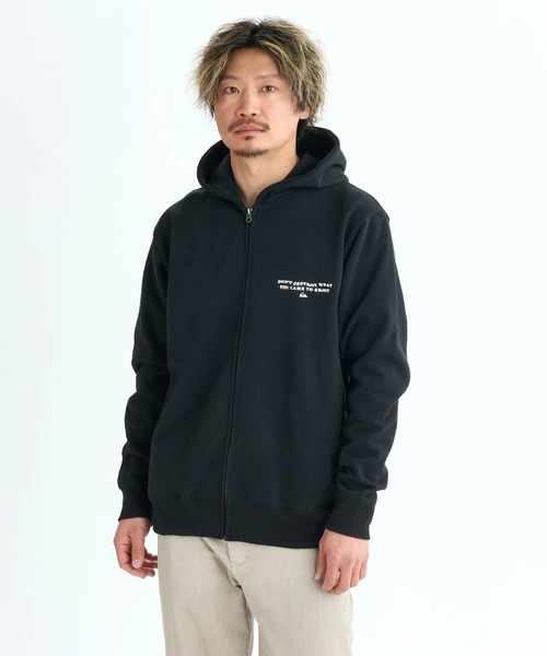 Quiksilver（クイックシルバー）の「COLD WAYS SWEAT ZIP /クイックシルバーバックプリントジップアップフーディー・パーカー（パーカー・メンズ・ブラック/ブルー/グレー・MEDIUM/LARGE/X-LARGE）」の5枚目の写真