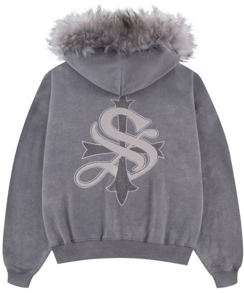 L.H.P(エルエイチピー)の「SUPPLIER/サプライヤー/FAUX FUR CROSS ZIP HOODIE(パーカー・レディース・カモフラージュ/ブラック/グレー・M/XL/L)」の1枚目の写真
