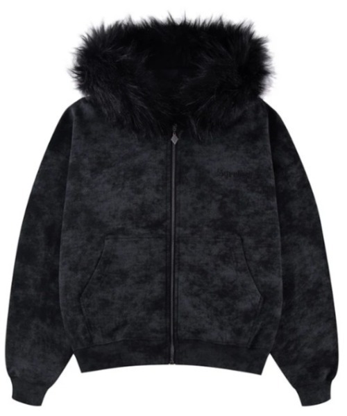 L.H.P(エルエイチピー)の「SUPPLIER/サプライヤー/FAUX FUR CROSS ZIP HOODIE(パーカー・レディース・カモフラージュ/ブラック/グレー・M/XL/L)」の4枚目の写真