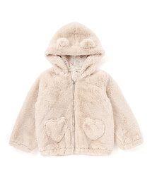 SLAP SLIP | アニマルウサギクマネコハートポケット付きふわふわファージャケット(90~130cm)(ブルゾン)