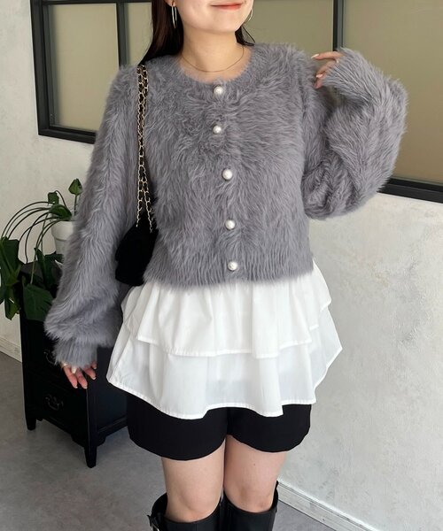 美品✨2023年✨M'S GRACY✨カーディガン　ボレロ　パールボタン　七分袖 美品✨2023年✨M'S GRACY✨カーディガン ボレロ パールボタン 七分袖