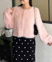 prose verse | 【前後2way】パールボタンシャギーニットカーデ(カーディガン/ボレロ)