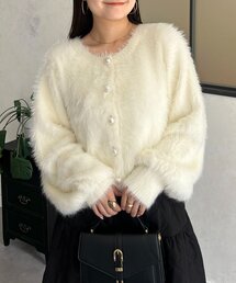 prose verse | 【前後2way】パールボタンシャギーニットカーデ(カーディガン/ボレロ)