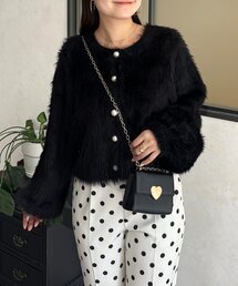 prose verse | 【前後2way】パールボタンシャギーニットカーデ(カーディガン/ボレロ)