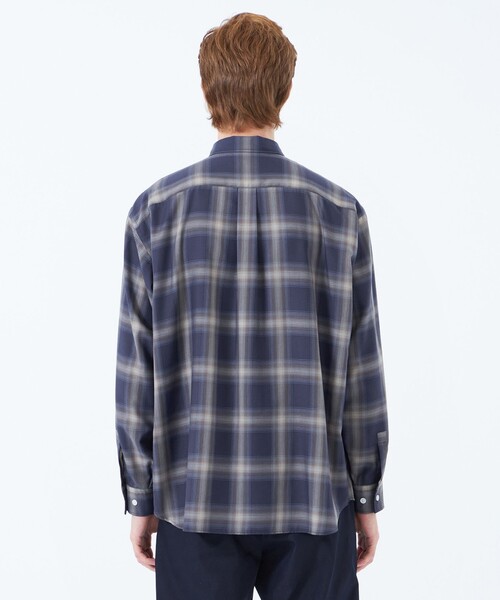 MACKINTOSH PHILOSOPHY(マッキントッシュ フィロソフィー)の「長袖オーバーサイズボタンダウンシャツ オンブレチェック(シャツ/ブラウス・メンズ・ダークブラウン/ネイビー・40/38)」の7枚目の写真