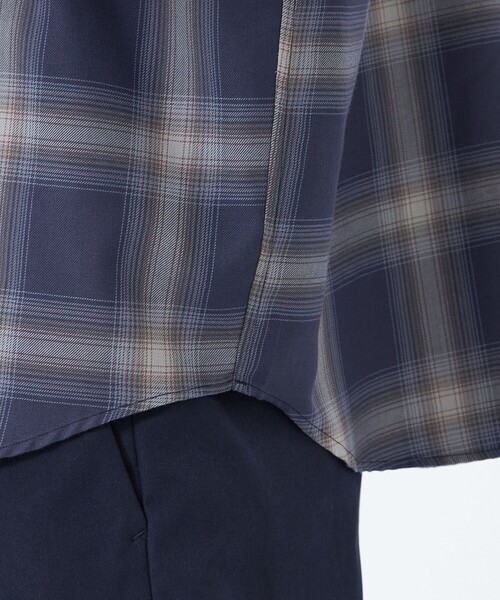 MACKINTOSH PHILOSOPHY(マッキントッシュ フィロソフィー)の「長袖オーバーサイズボタンダウンシャツ オンブレチェック(シャツ/ブラウス・メンズ・ダークブラウン/ネイビー・40/38)」の10枚目の写真