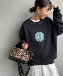 [HUF/ハフ] TRANSIT AUTHORITY サークル刺繍ロゴ クルーネックスウェット
