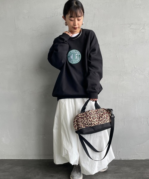 HUF（ハフ）の「[HUF/ハフ] TRANSIT AUTHORITY サークル刺繍ロゴ クルーネックスウェット（スウェット・レディース・ブラック/ナチュラル・M/L）」の9枚目の写真