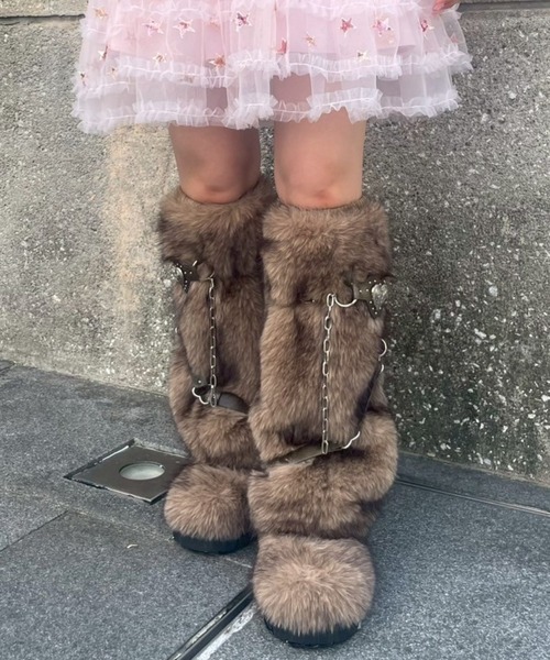 Candy Stripper(キャンディストリッパー)の「3WAY BELT FUR ブーツ(ブーツ・レディース・ブラック/ブラウン・L/M/S)」の16枚目の写真