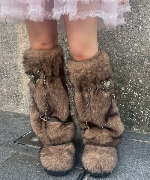 Candy Stripper(キャンディストリッパー)の「3WAY BELT FUR ブーツ(ブーツ・レディース・ブラック/ブラウン・L/M/S)」の17枚目の写真