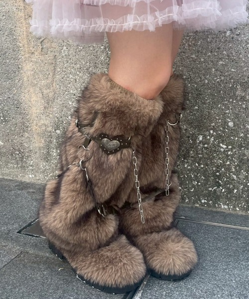 Candy Stripper(キャンディストリッパー)の「3WAY BELT FUR ブーツ(ブーツ・レディース・ブラック/ブラウン・L/M/S)」の18枚目の写真