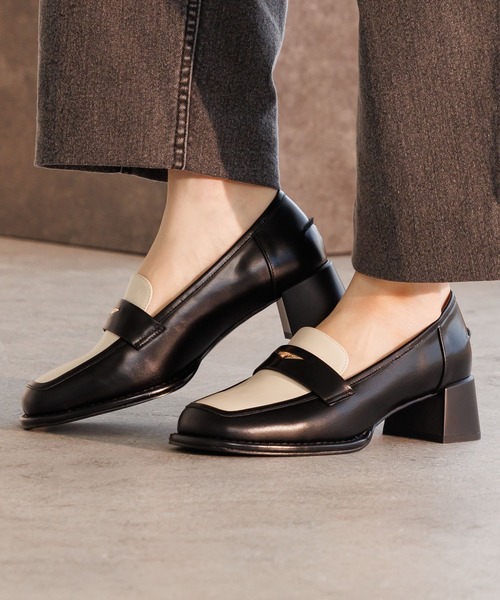 HIMIKO（ヒミコ）の「【HIMIKO】メタルポイントヒールローファー/651333（ローファー・レディース・ブラック/ブラウン/ブラック×ホワイト・22.5cm/23.5cm/24.5cm/25.5cm/23.0cm/24.0cm/25.0cm/21.5cm/22.0cm）」の10枚目の写真