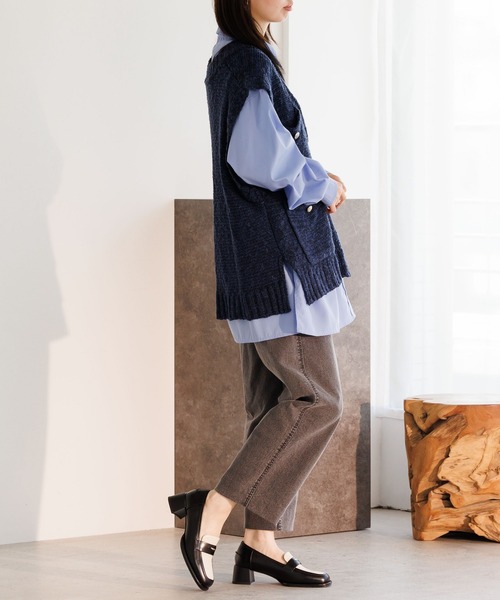 HIMIKO（ヒミコ）の「【HIMIKO】メタルポイントヒールローファー/651333（ローファー・レディース・ブラック/ブラウン/ブラック×ホワイト・22.5cm/23.5cm/24.5cm/25.5cm/23.0cm/24.0cm/25.0cm/21.5cm/22.0cm）」の12枚目の写真