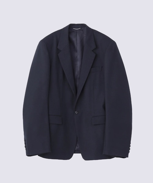 JOHN LAWRENCE SULLIVAN（ジョンローレンスサリバン）の「【JOHN LAWRENCE SULLIVAN/ジョーンローレンスサリバン】WOOL BARATHEA MASSIVE ROUNDED SLEEVE SINGLE BREASTED JACKET（テーラードジャケット・メンズ・ブラック/グレー・44/46）」の2枚目の写真