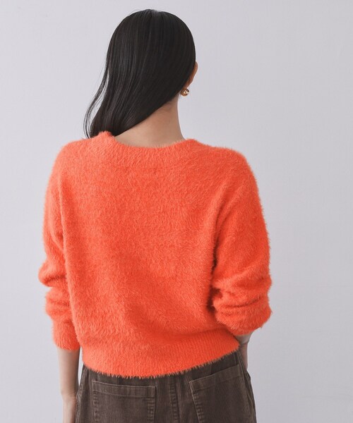 セール】スパンコールフェザーVネックニット【洗濯機OK】（ニット