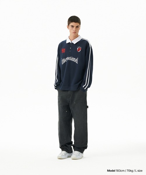 mahagrid/マハグリッド』 TRACK COLLAR SWEATSHIRT/トラック