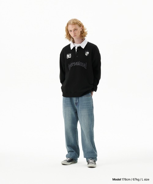 mahagrid/マハグリッド』 TRACK COLLAR SWEATSHIRT/トラック